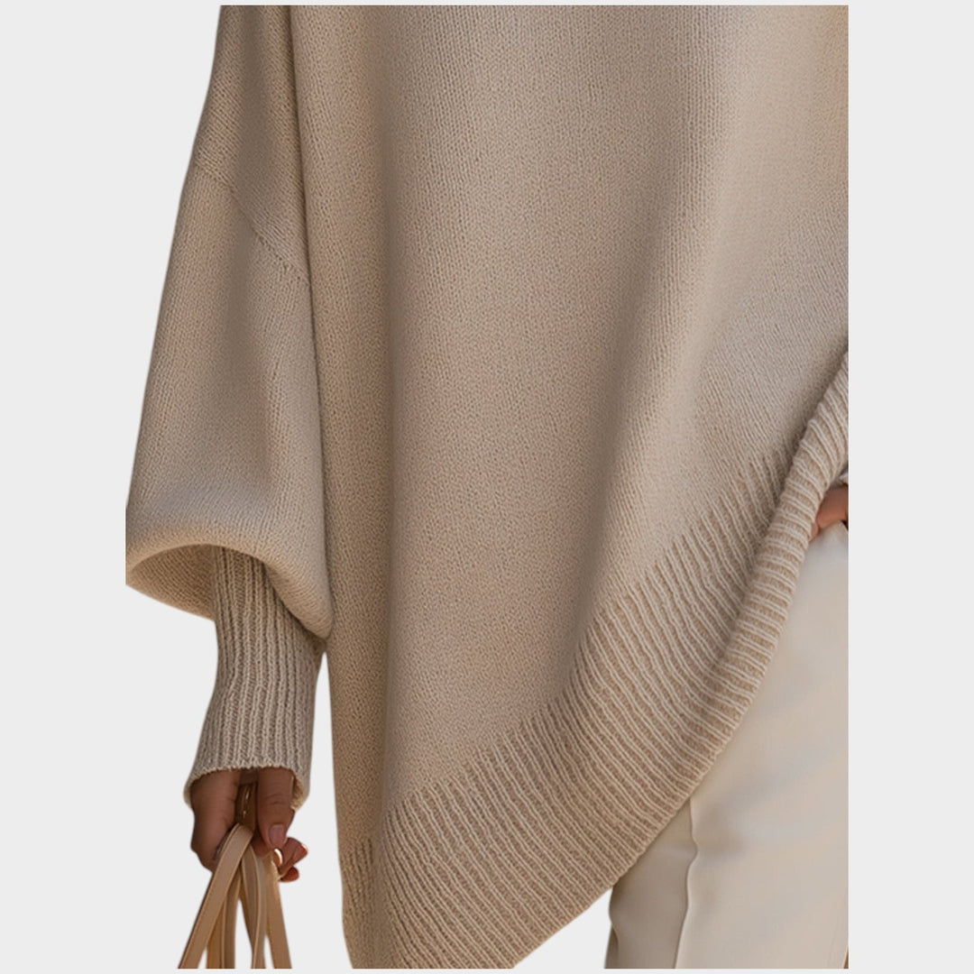 Dames Gebreide Trui Met Ronde Hals Oversized