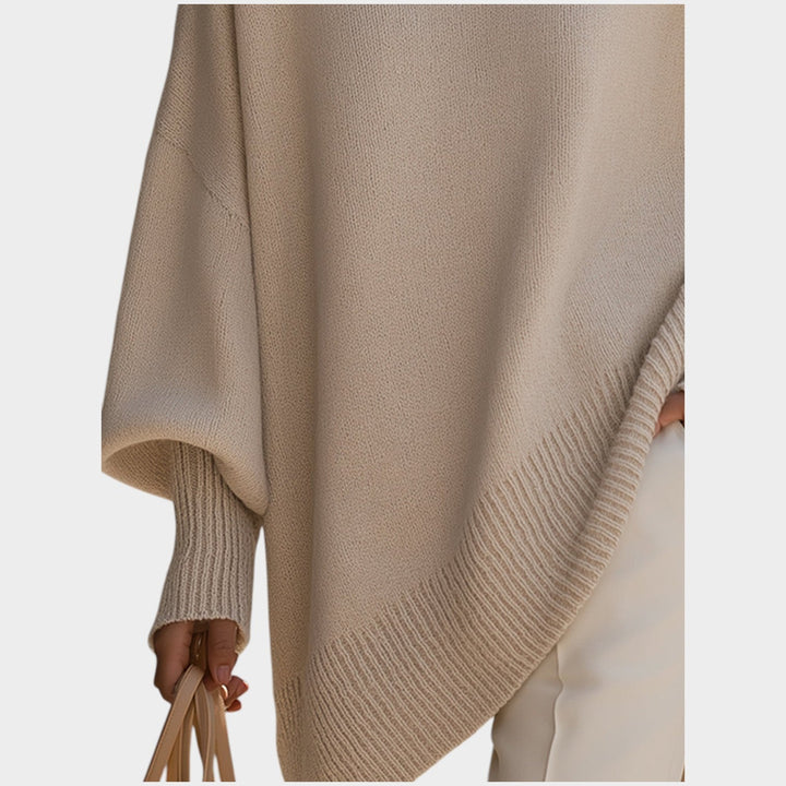 Dames Gebreide Trui Met Ronde Hals Oversized