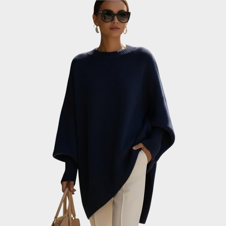 Dames Gebreide Trui Met Ronde Hals Oversized