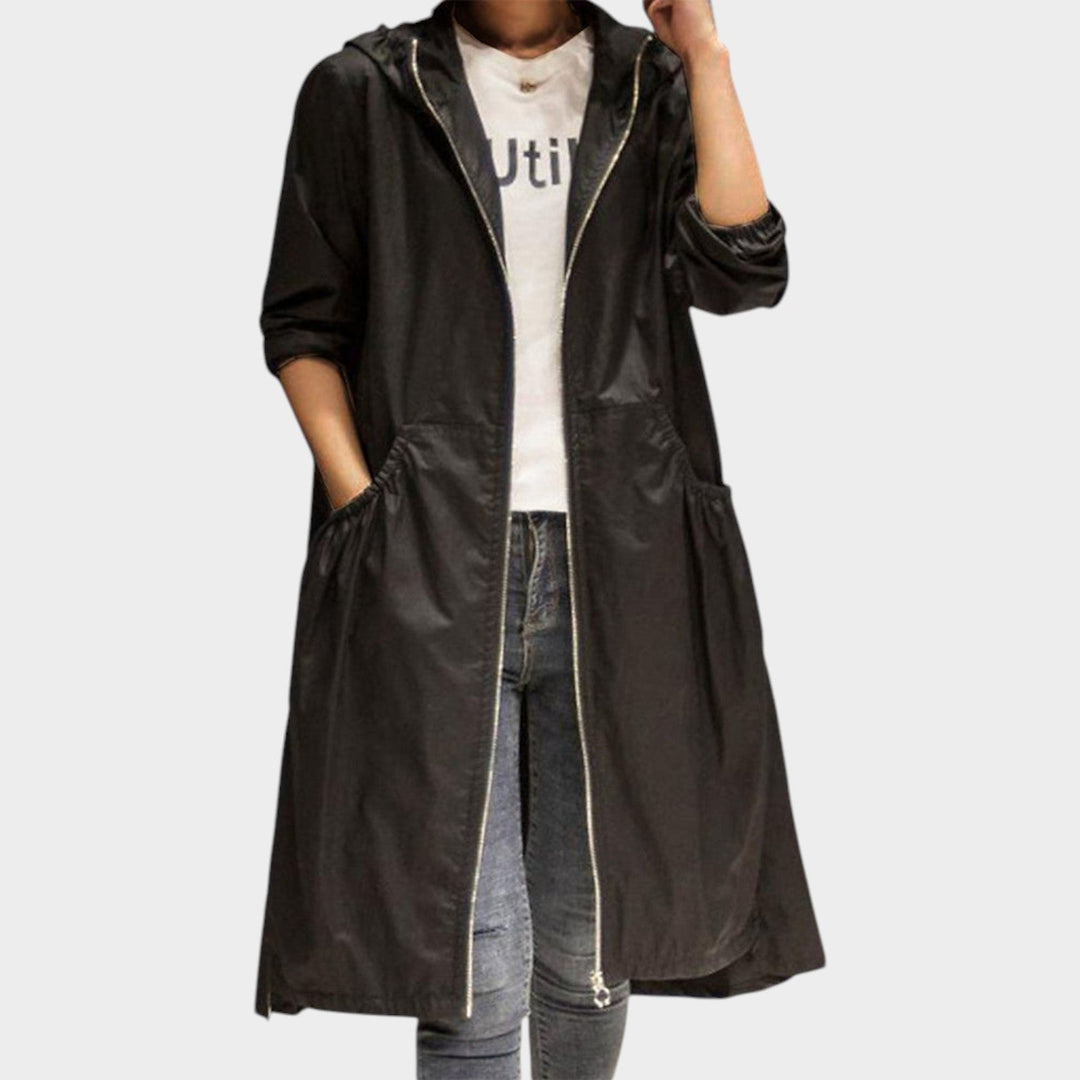 Dames Trenchcoat Waterdicht Lange Lijn