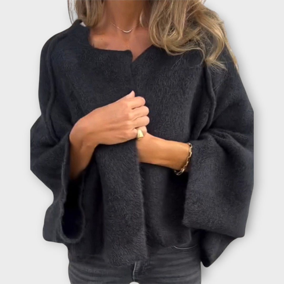 Dames Gebreide Cardigan Oversized Relaxed Snit