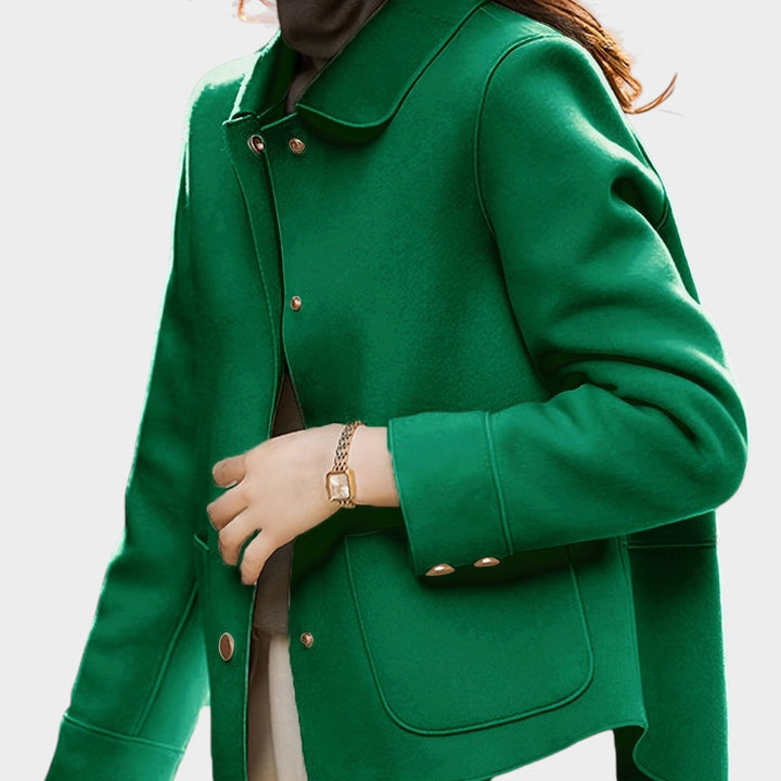 Dames Blazer Casual Met Gouden Knopen Voor Tailored Fit
