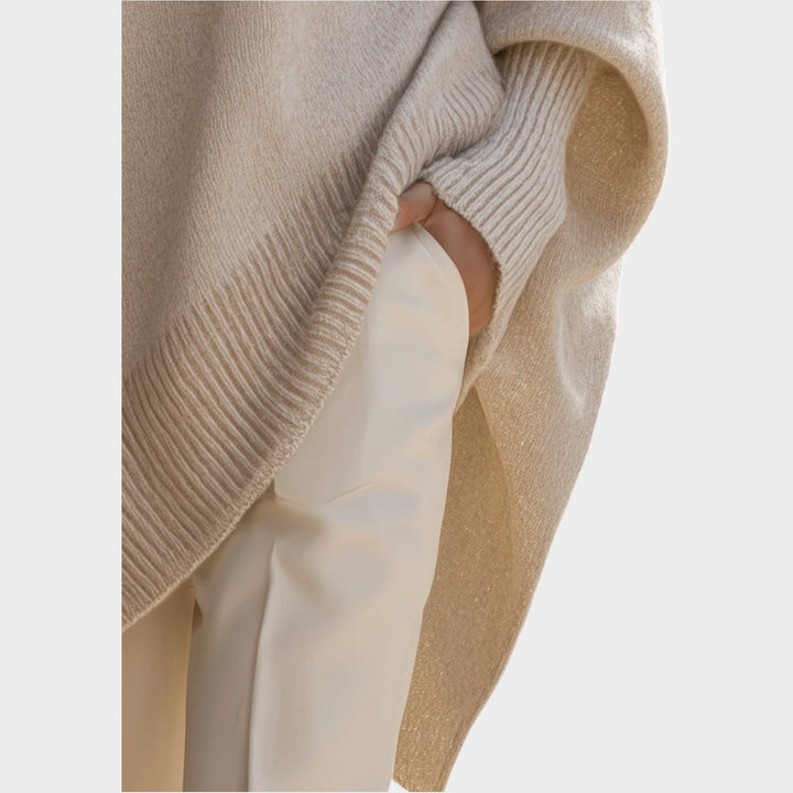 Dames Gebreide Trui Met Ronde Hals Oversized