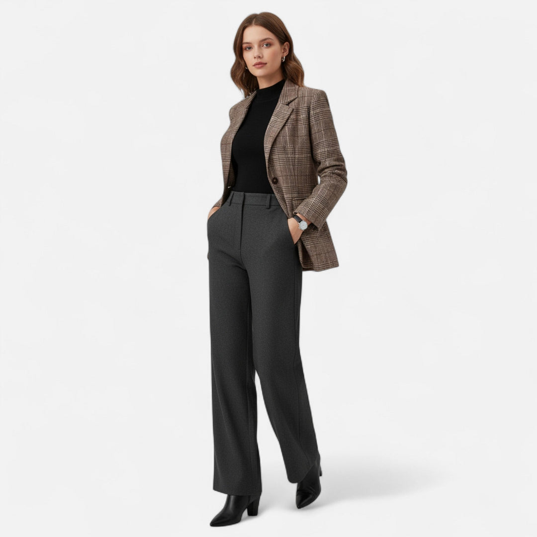 Dames Blazer Casual Tailored Ruit