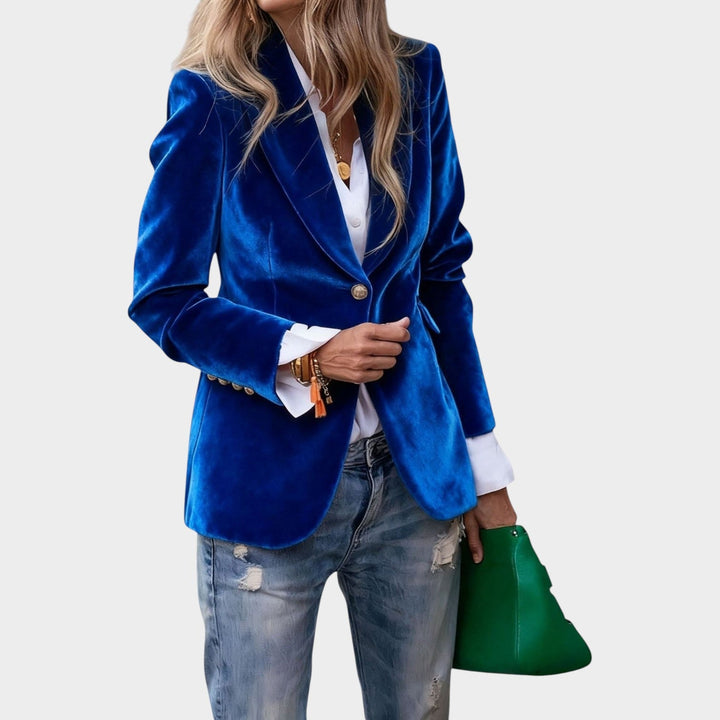 Dames Blazer Zakelijk Tailored Fit Enkele Knop