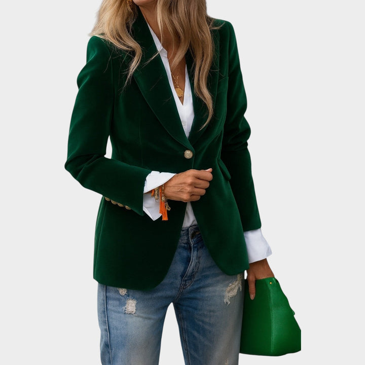 Dames Blazer Zakelijk Tailored Fit Enkele Knop