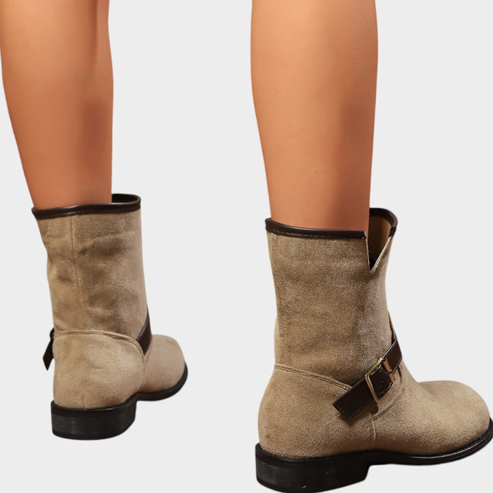 Dames Enkellaarsjes V-Cut Banddetail