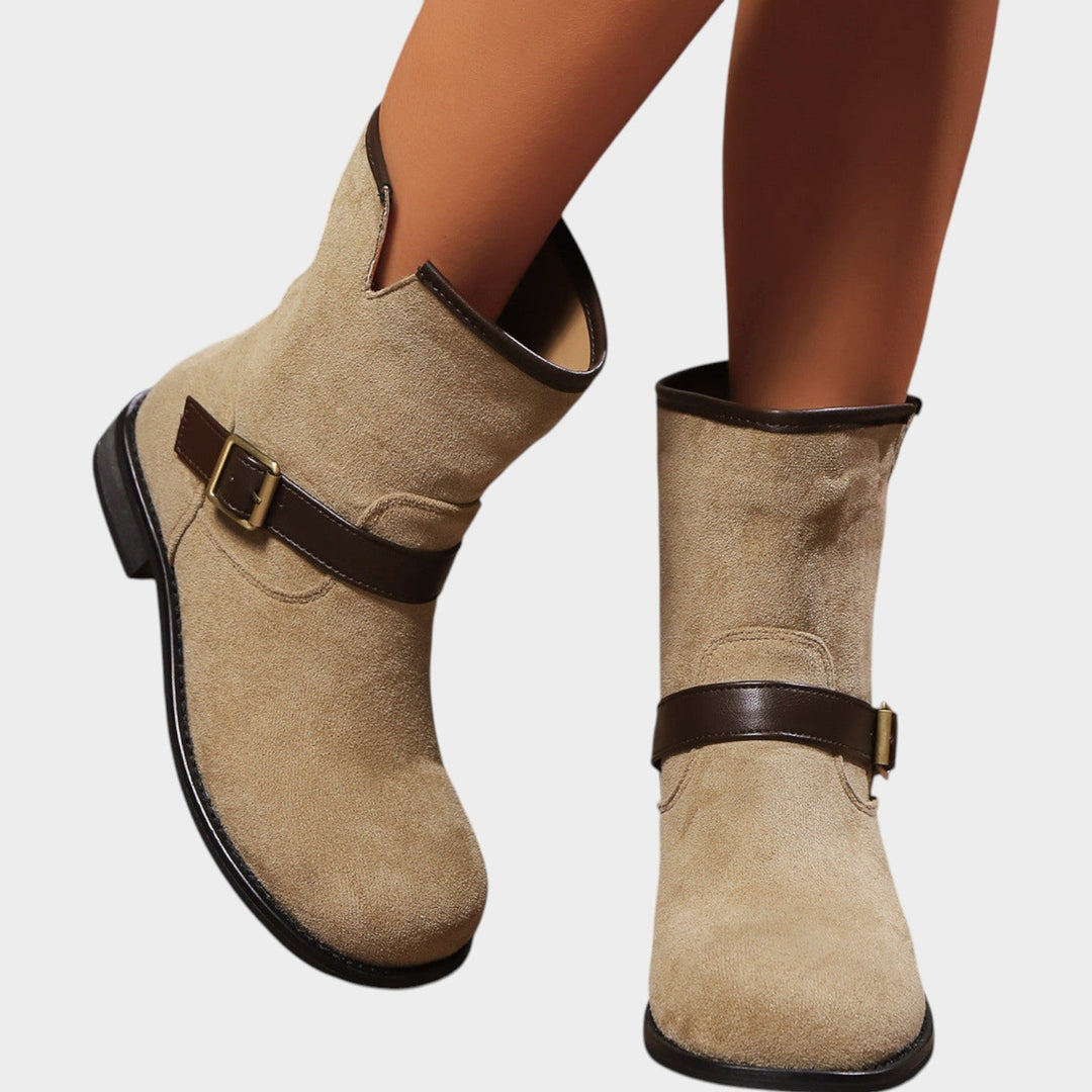 Dames Enkellaarsjes V-Cut Banddetail
