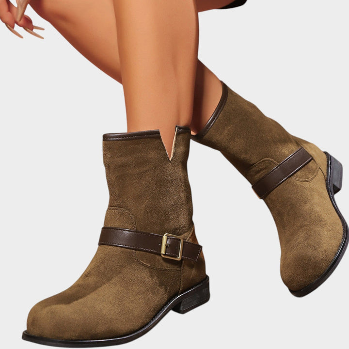 Dames Enkellaarsjes V-Cut Banddetail