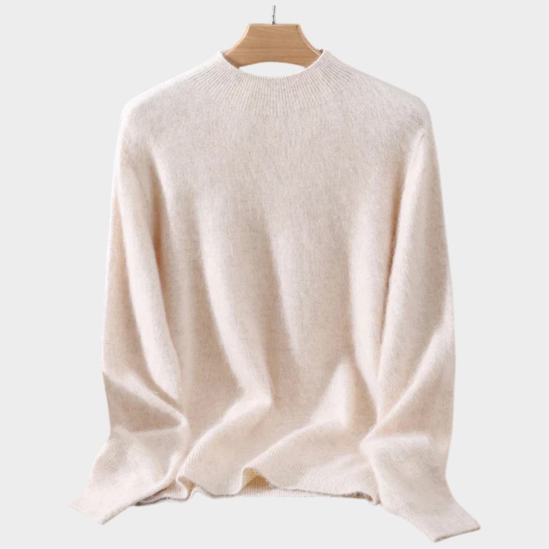 Dames Gebreide Trui Met Hoge Hals Relaxed Fit