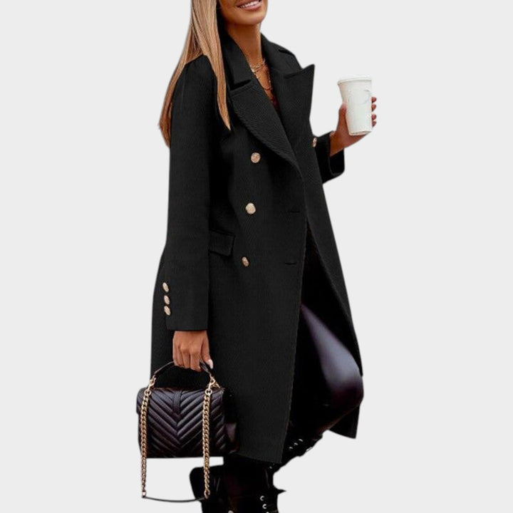 Dames Wol Coat Klassiek Veelzijdig Ontwerp