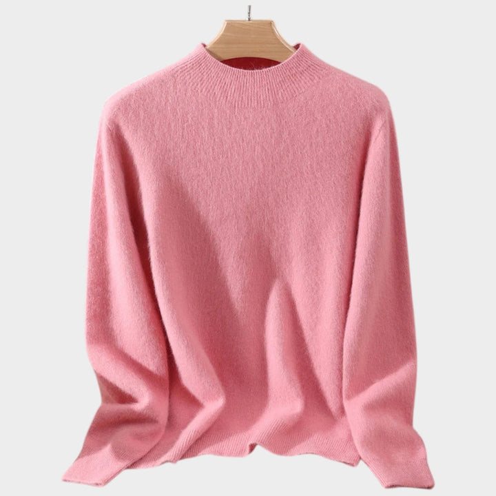 Dames Gebreide Trui Met Hoge Hals Relaxed Fit