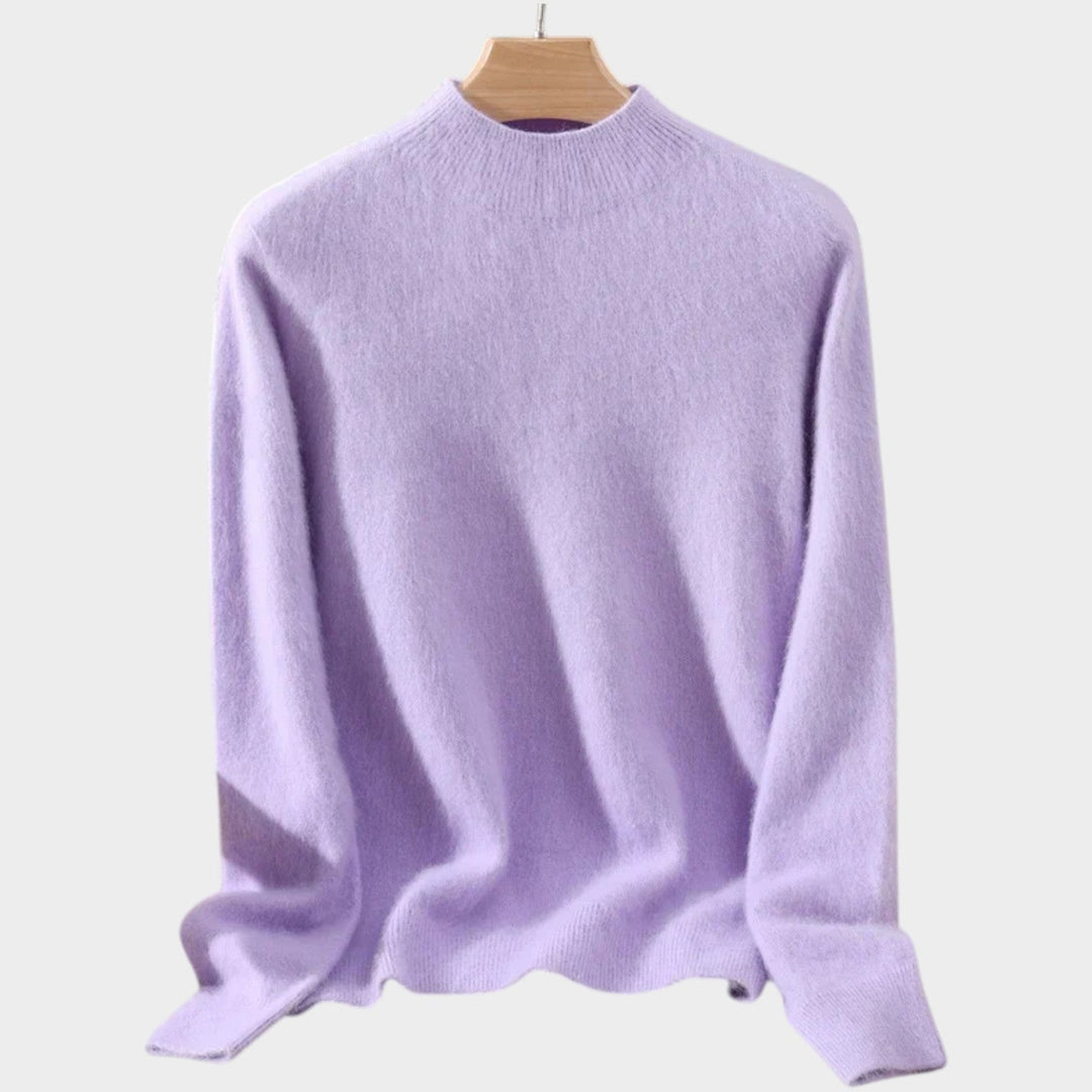 Dames Gebreide Trui Met Hoge Hals Relaxed Fit