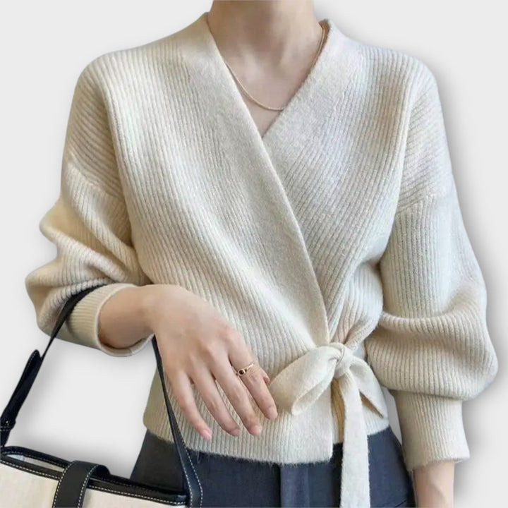 Dames Gebreide Cardigan Cozy Wrap-Tie