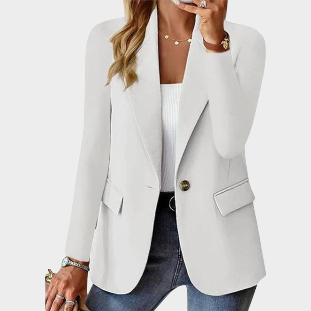 Dames Blazer Zakelijk Tailored Fit Enkele Knop
