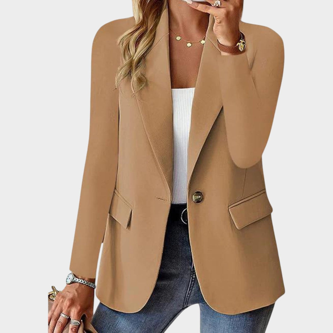 Dames Blazer Zakelijk Tailored Fit Enkele Knop