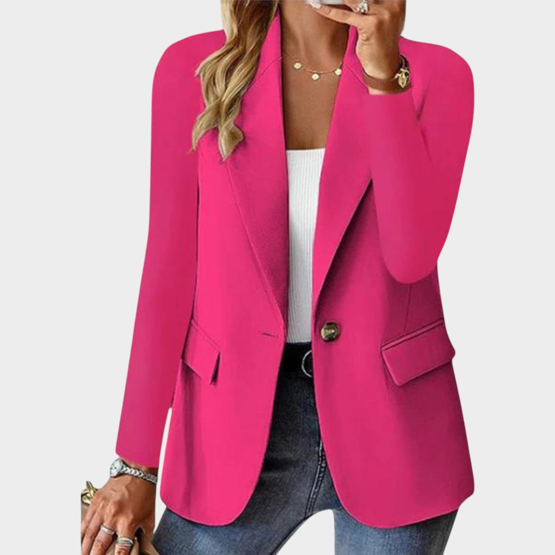 Dames Blazer Zakelijk Tailored Fit Enkele Knop