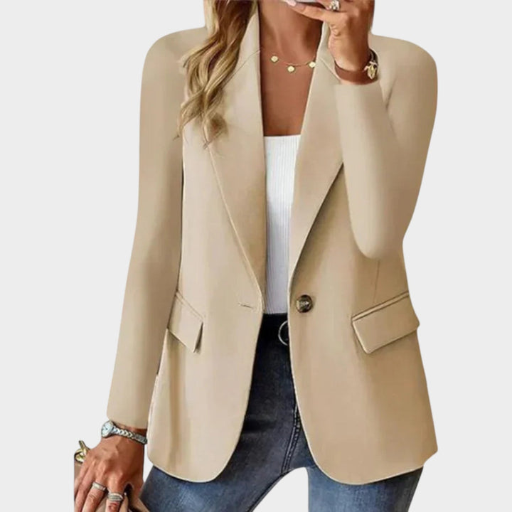 Dames Blazer Zakelijk Tailored Fit Enkele Knop