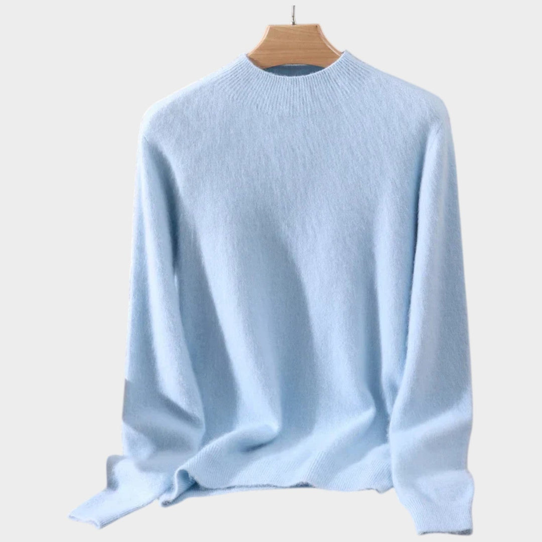 Dames Gebreide Trui Met Hoge Hals Relaxed Fit