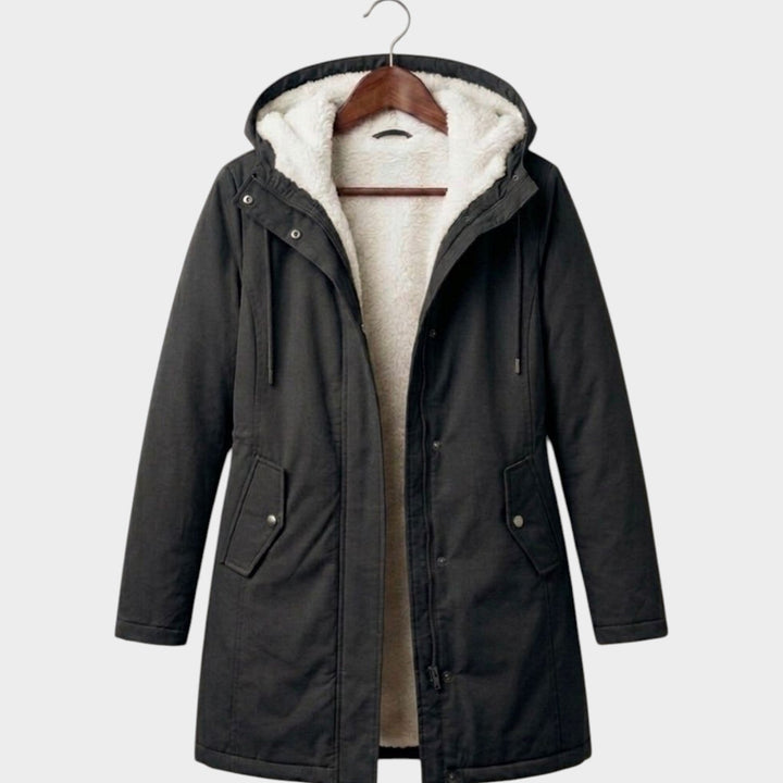 Dames Winterjas Fleece Gevoerd Lange Lijn