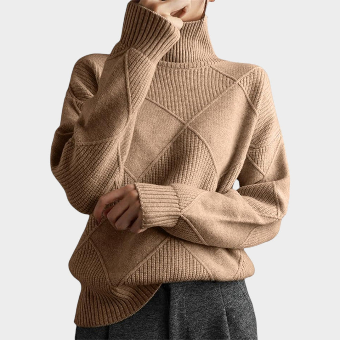 Dames Turtleneck Gebreide Trui Warme Lange Mouwen