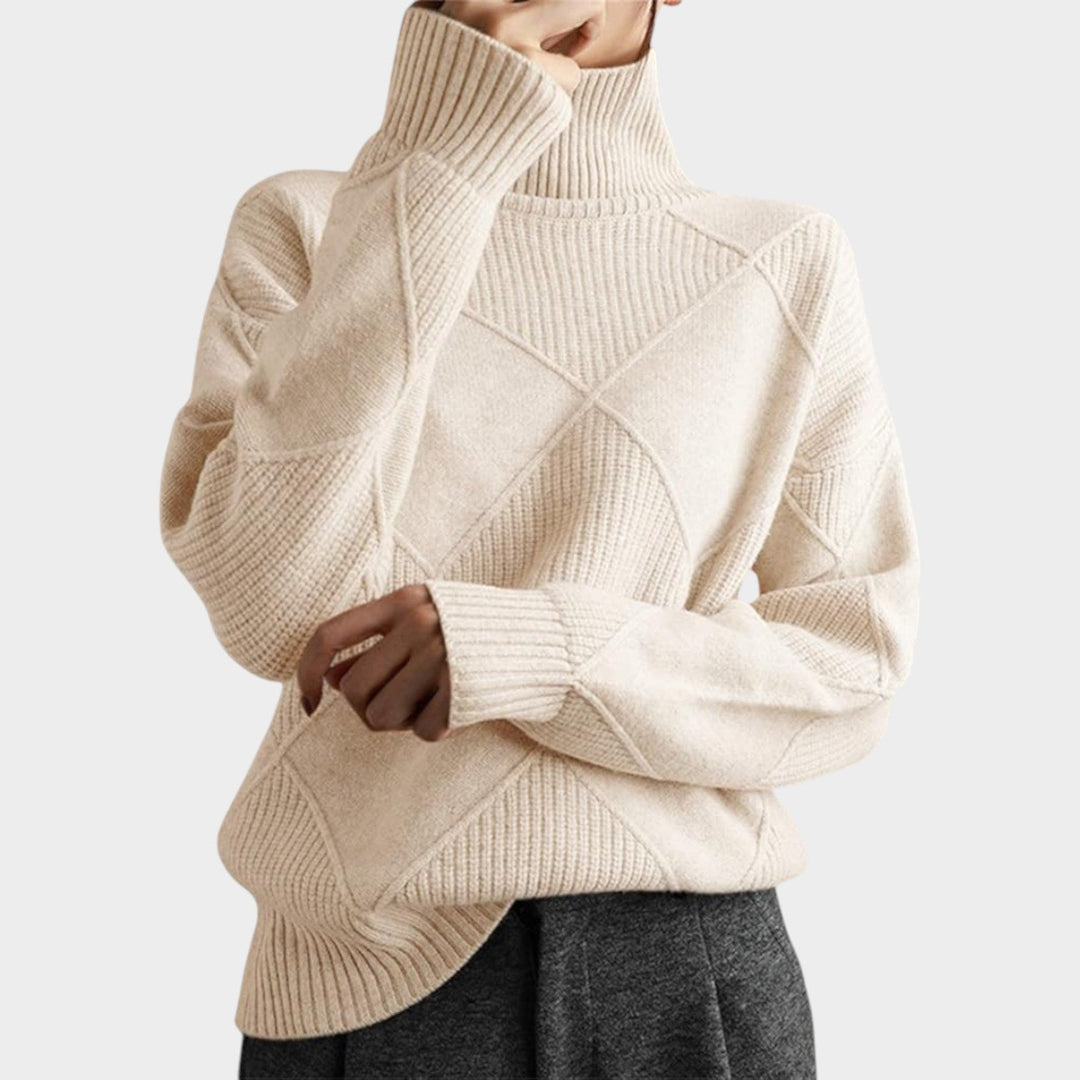 Dames Turtleneck Gebreide Trui Warme Lange Mouwen