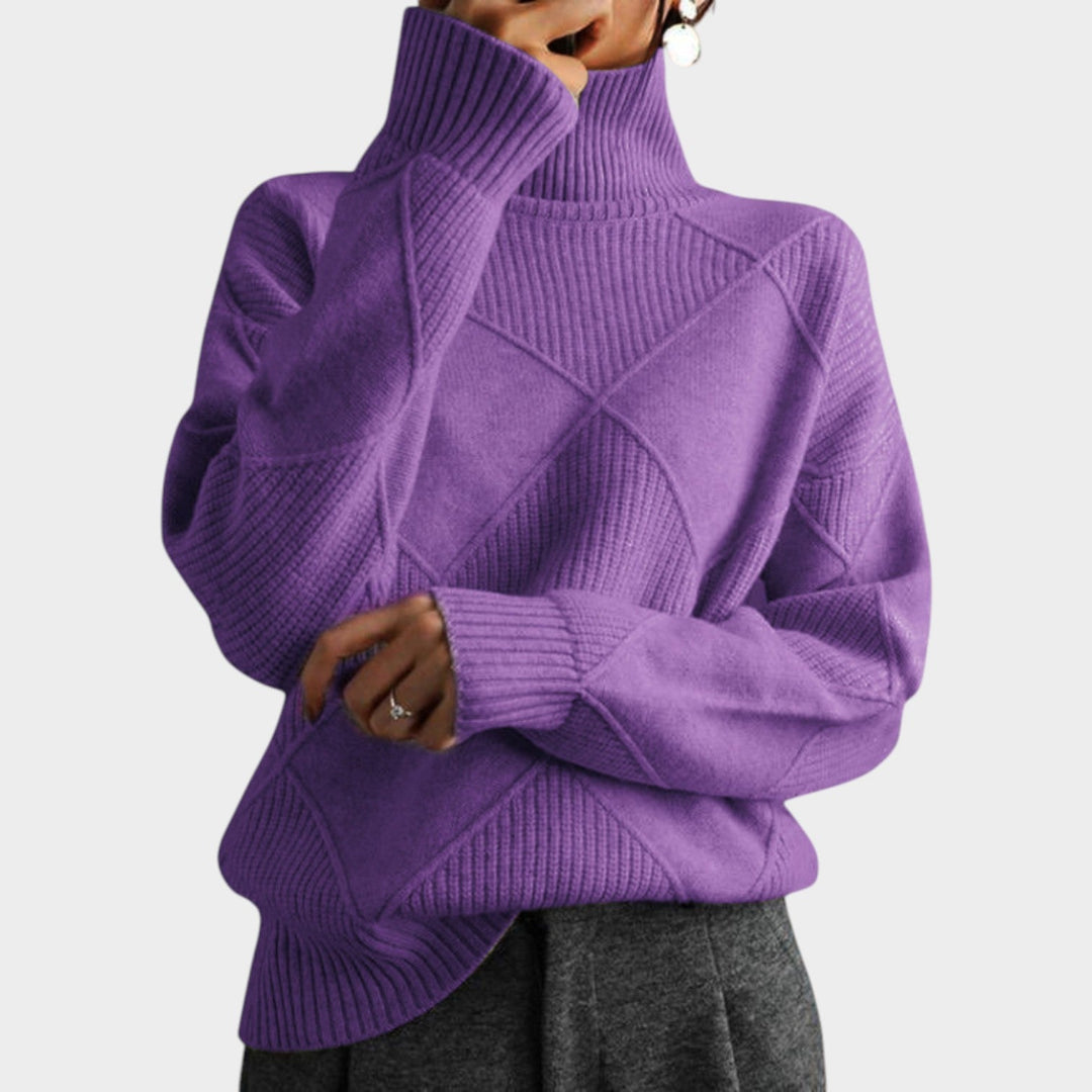 Dames Turtleneck Gebreide Trui Warme Lange Mouwen