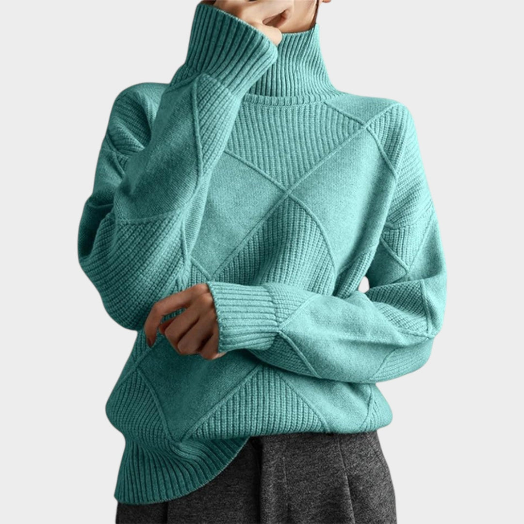 Dames Turtleneck Gebreide Trui Warme Lange Mouwen