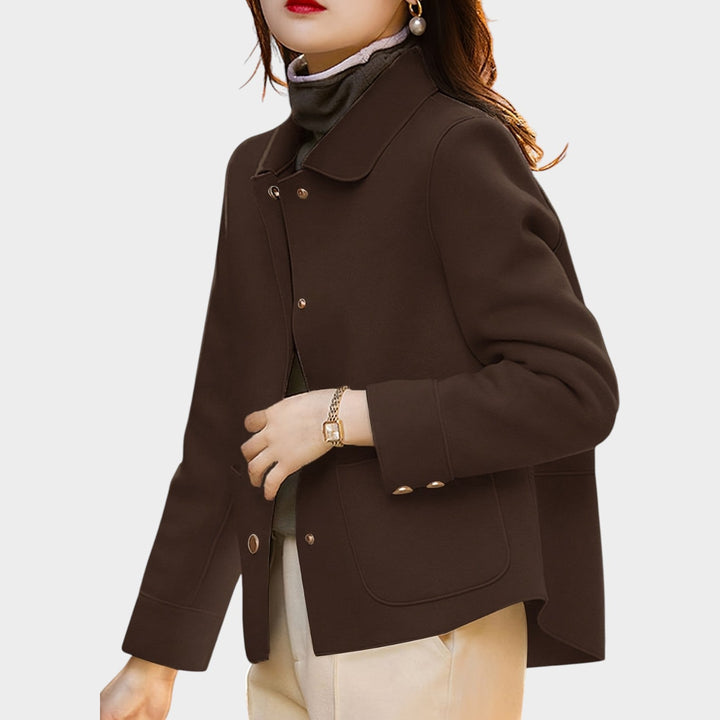 Dames Blazer Casual Met Gouden Knopen Voor Tailored Fit