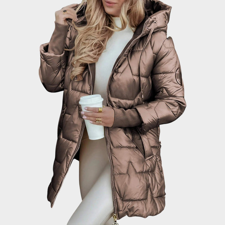 Dames Puffer Jacket met Kap, Puffer Ontwerp