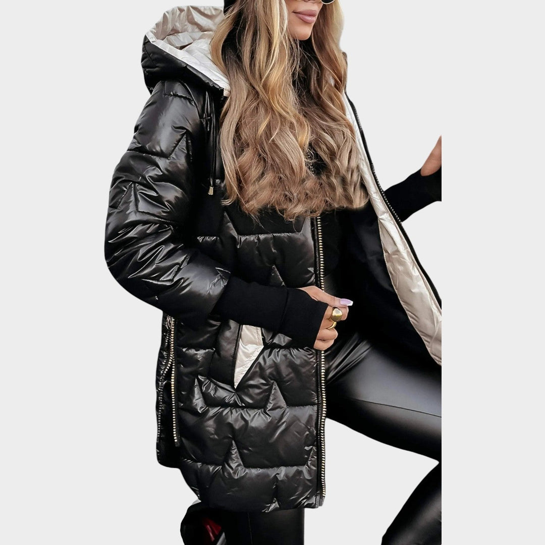 Dames Puffer Jacket met Kap, Puffer Ontwerp