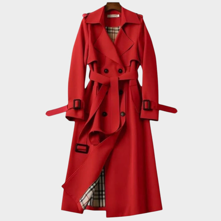 Vrouwen Trenchcoat Met Ceintuur Dubbelgeknoopt