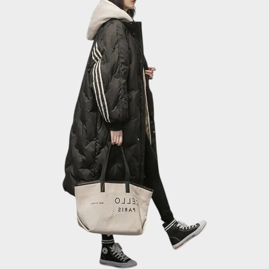 Dames Puffer Jas Gequilt Lang