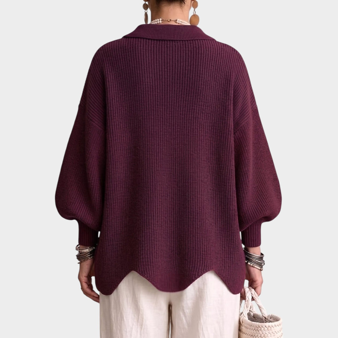 Dames Gebreide Cardigan Gouden Knopen Oversized